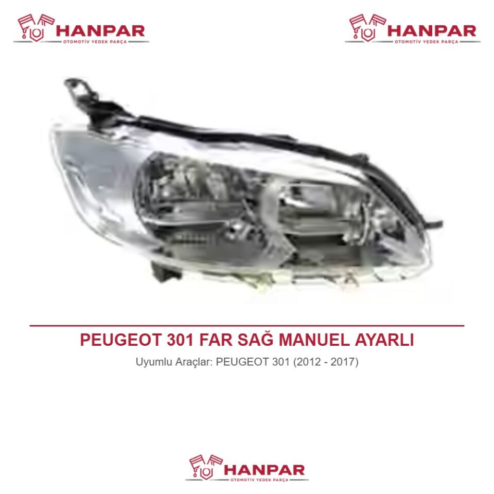 PEUGEOT 301 FAR SAĞ MANUEL AYARLI (2012-2017)