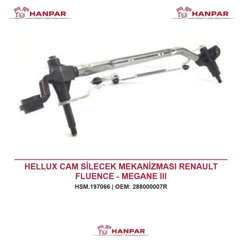 HELLUX CAM SİLECEK MEKANİZMASI RENAULT FLUENCE - MEGANE III