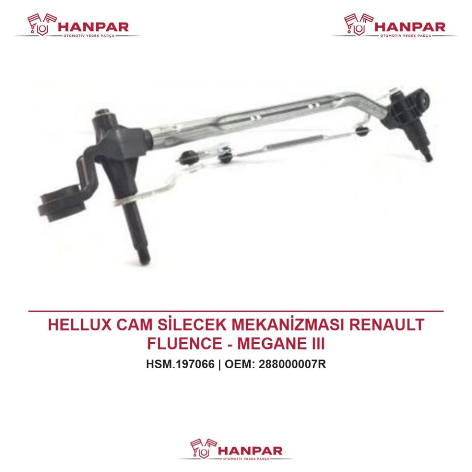 HELLUX CAM SİLECEK MEKANİZMASI RENAULT FLUENCE - MEGANE III