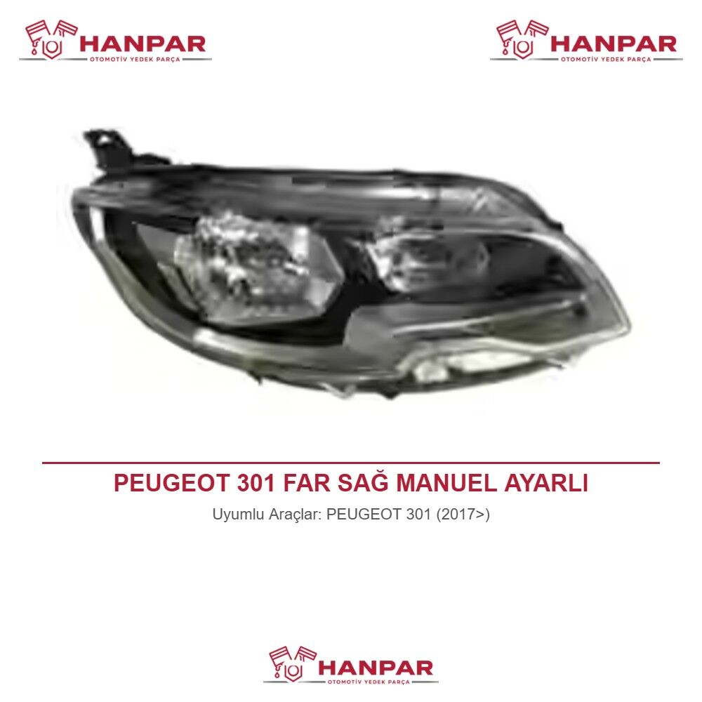 PEUGEOT 301 FAR SAĞ MANUEL AYARLI (2017>)