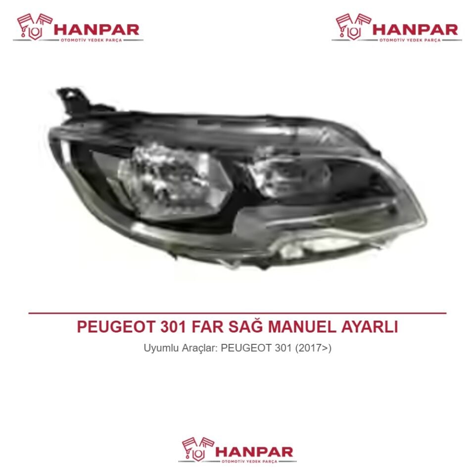 PEUGEOT 301 FAR SAĞ MANUEL AYARLI (2017>)