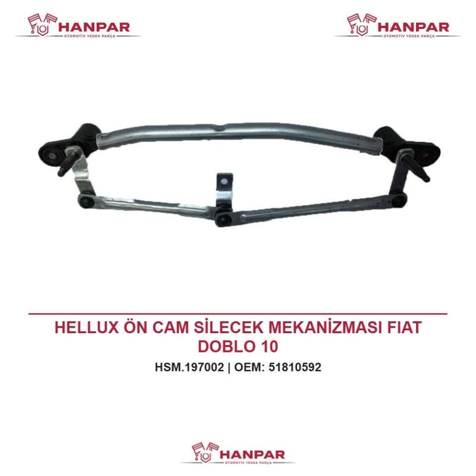 HELLUX ÖN CAM SİLECEK MEKANİZMASI FIAT DOBLO 10