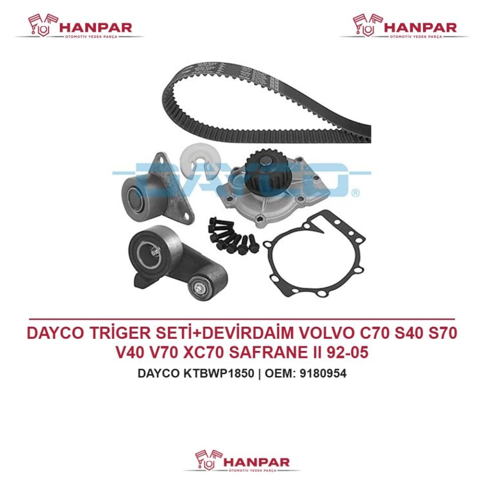 DAYCO TRİGER SETİ+DEVİRDAİM VOLVO C70 S40 S70 V40 V70 XC70 SAFRANE II 92-05