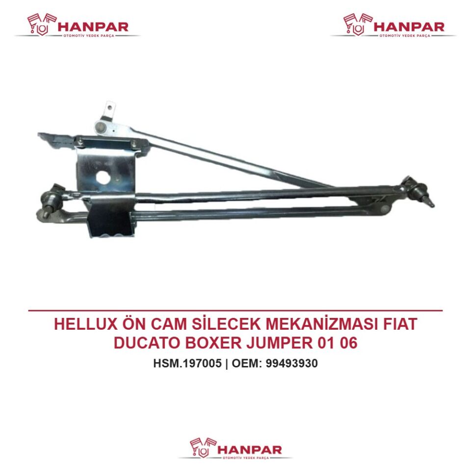 HELLUX ÖN CAM SİLECEK MEKANİZMASI FIAT DUCATO BOXER JUMPER 01 06