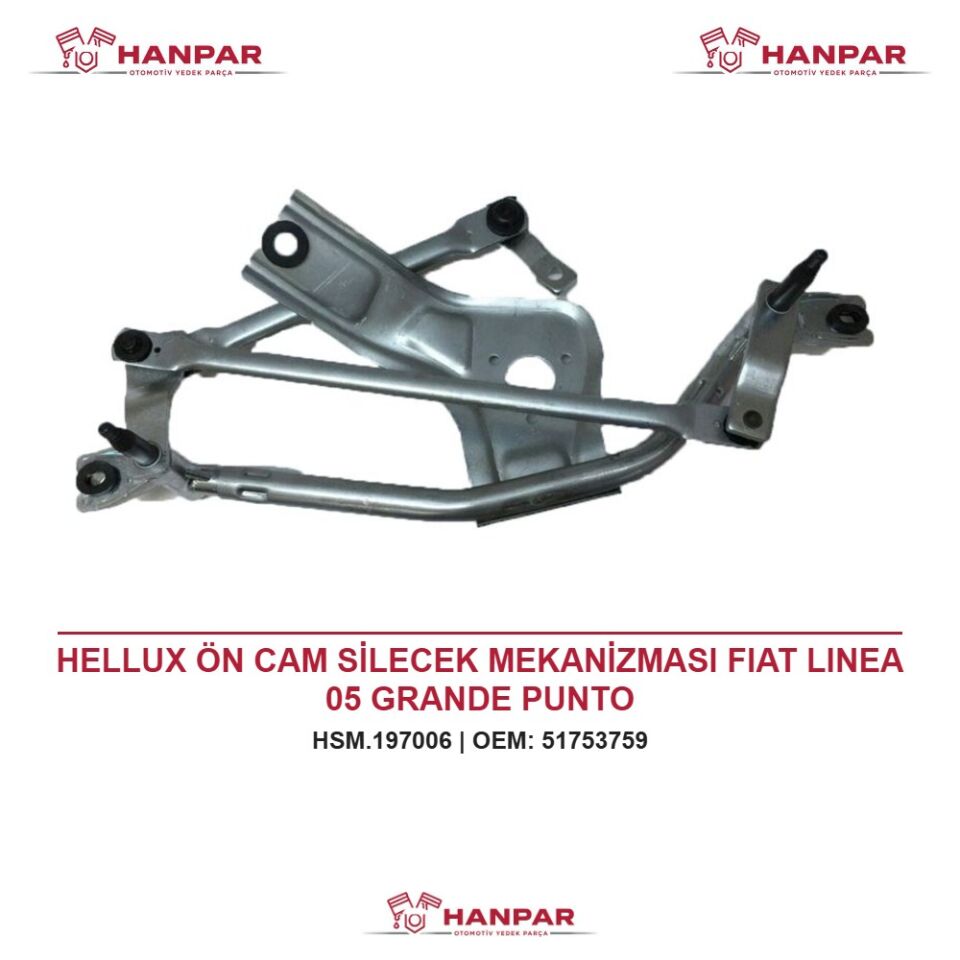 HELLUX ÖN CAM SİLECEK MEKANİZMASI FIAT LINEA 05 GRANDE PUNTO