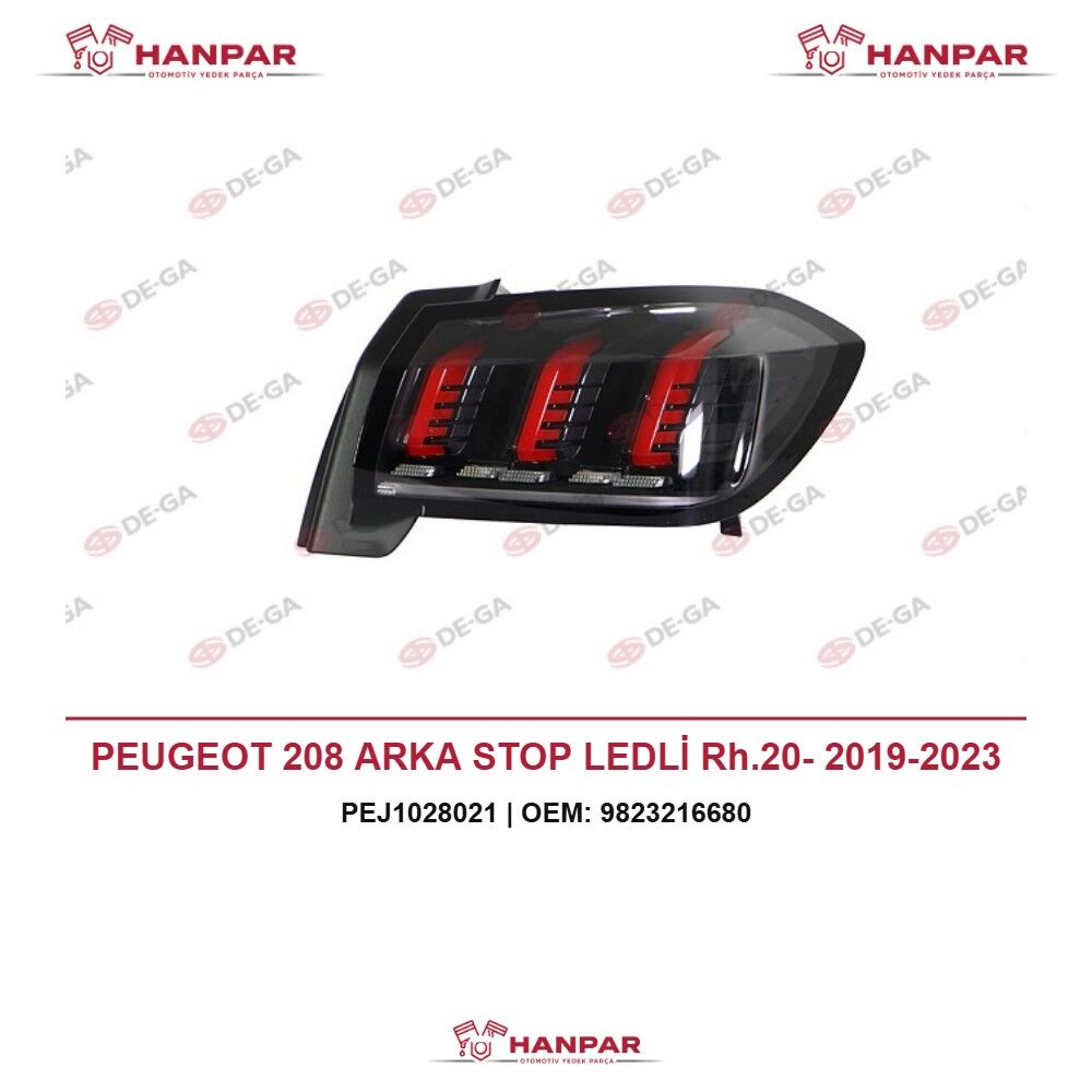 PEUGEOT 208 ARKA STOP LEDLİ Rh.20- 2019-2023