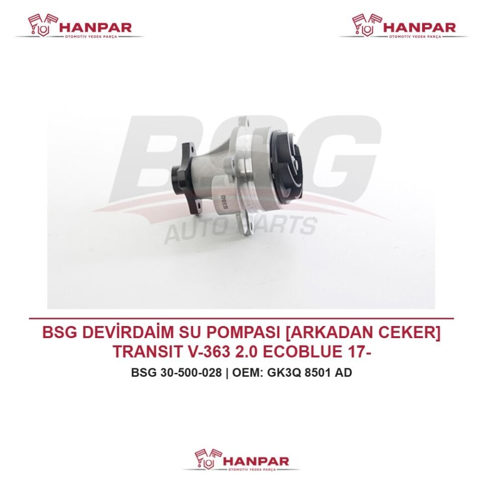 BSG DEVİRDAİM SU POMPASI [ARKADAN CEKER] TRANSIT V-363 2.0 ECOBLUE 17-