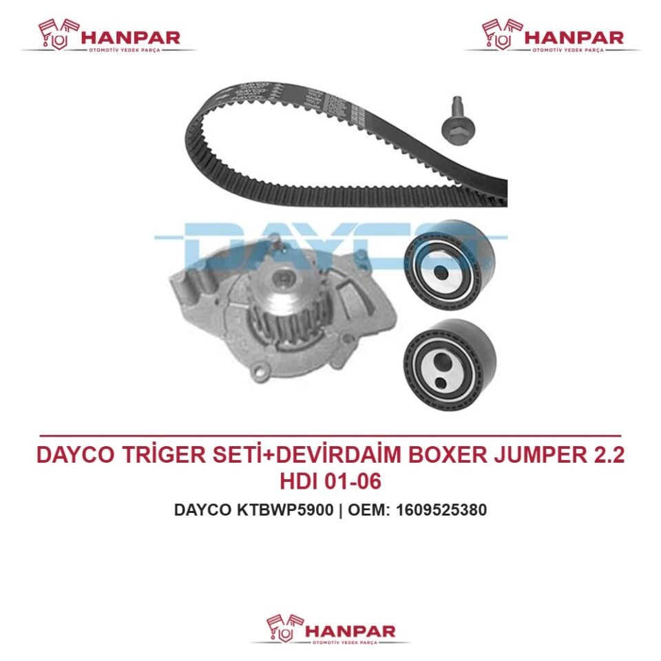 DAYCO TRİGER SETİ+DEVİRDAİM BOXER JUMPER 2.2 HDI 01-06