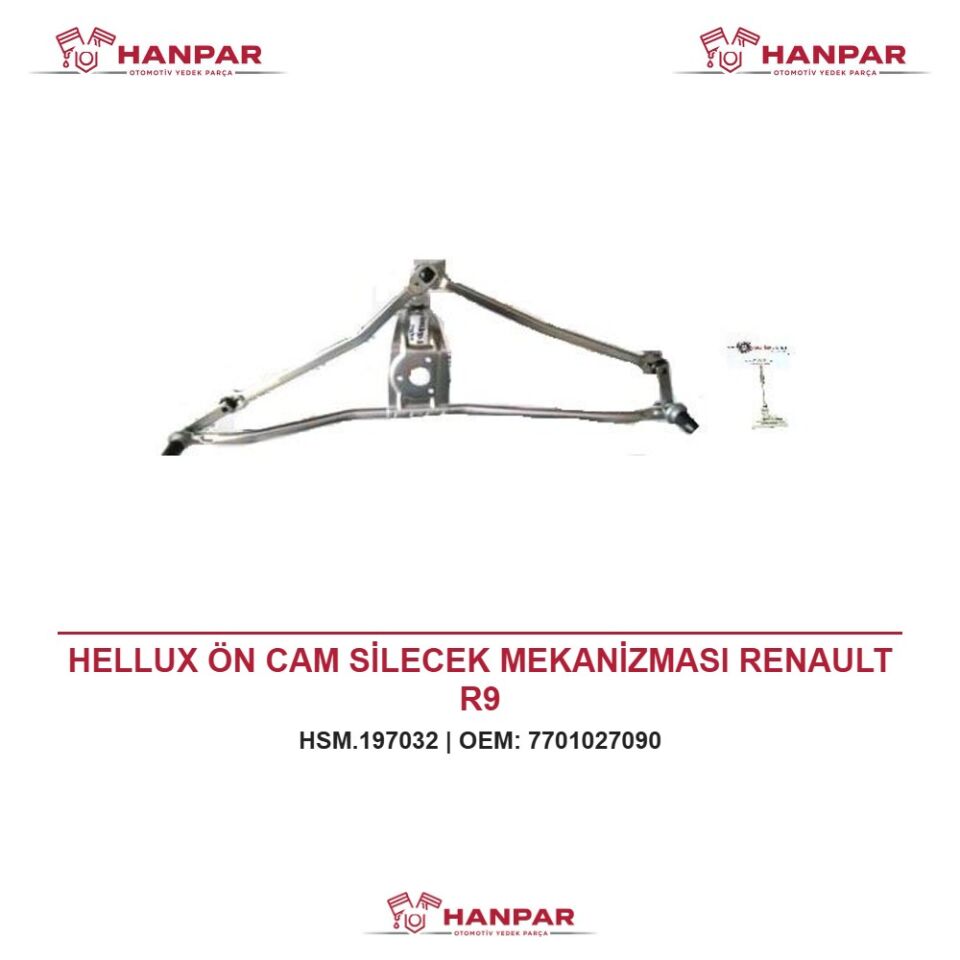 HELLUX ÖN CAM SİLECEK MEKANİZMASI RENAULT R9