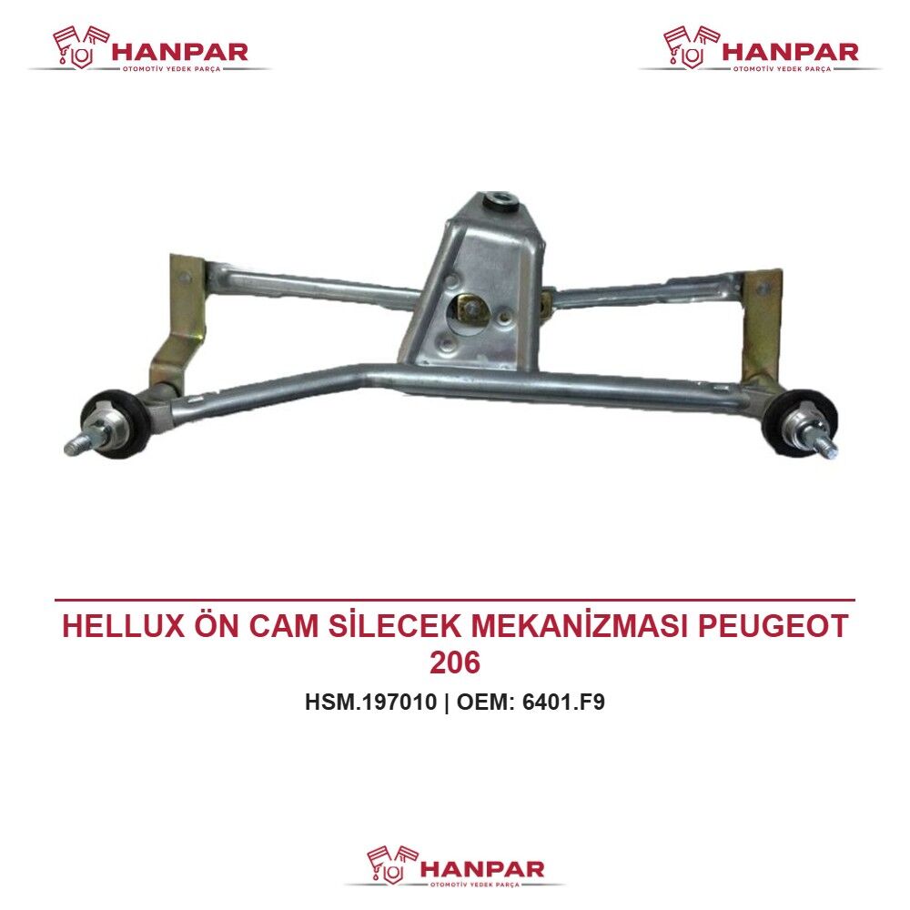 HELLUX ÖN CAM SİLECEK MEKANİZMASI PEUGEOT 206