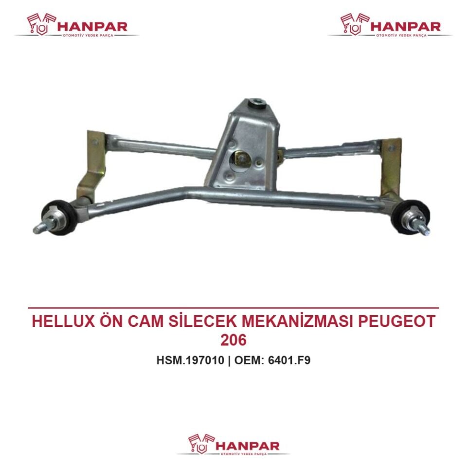 HELLUX ÖN CAM SİLECEK MEKANİZMASI PEUGEOT 206