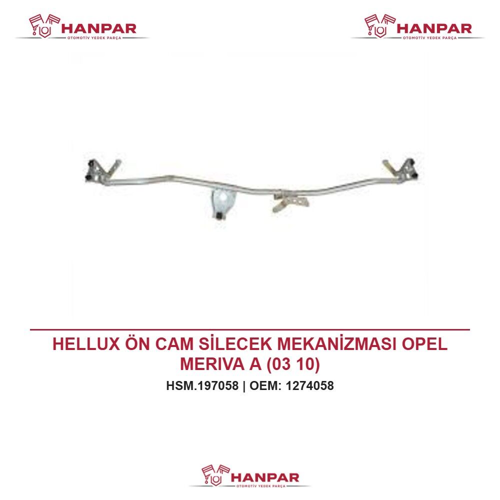 HELLUX ÖN CAM SİLECEK MEKANİZMASI OPEL MERIVA A (03 10)