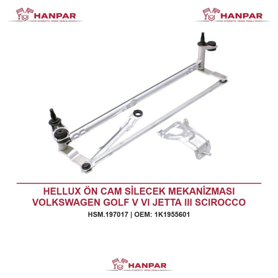 HELLUX ÖN CAM SİLECEK MEKANİZMASI VOLKSWAGEN GOLF V VI JETTA III SCIROCCO