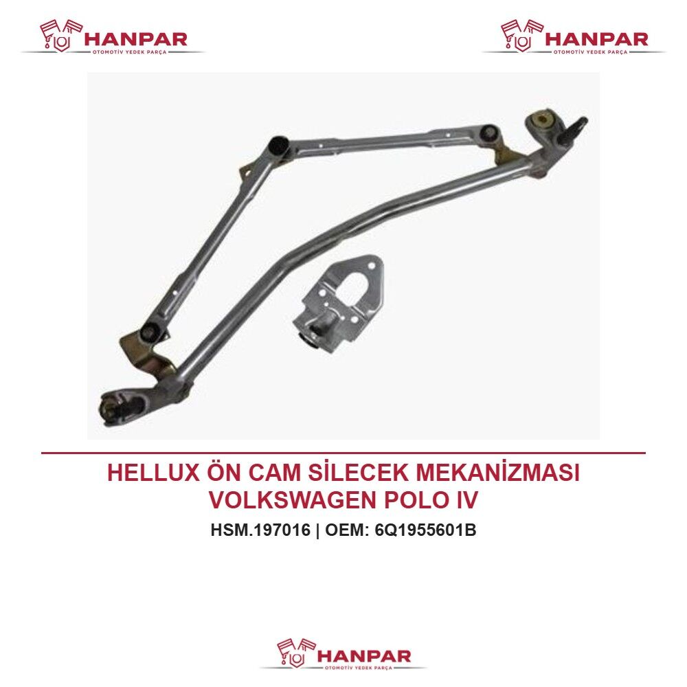 HELLUX ÖN CAM SİLECEK MEKANİZMASI VOLKSWAGEN POLO IV
