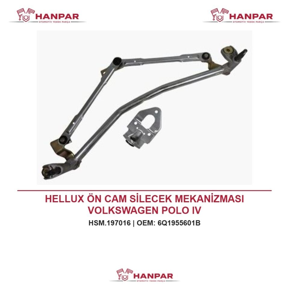 HELLUX ÖN CAM SİLECEK MEKANİZMASI VOLKSWAGEN POLO IV