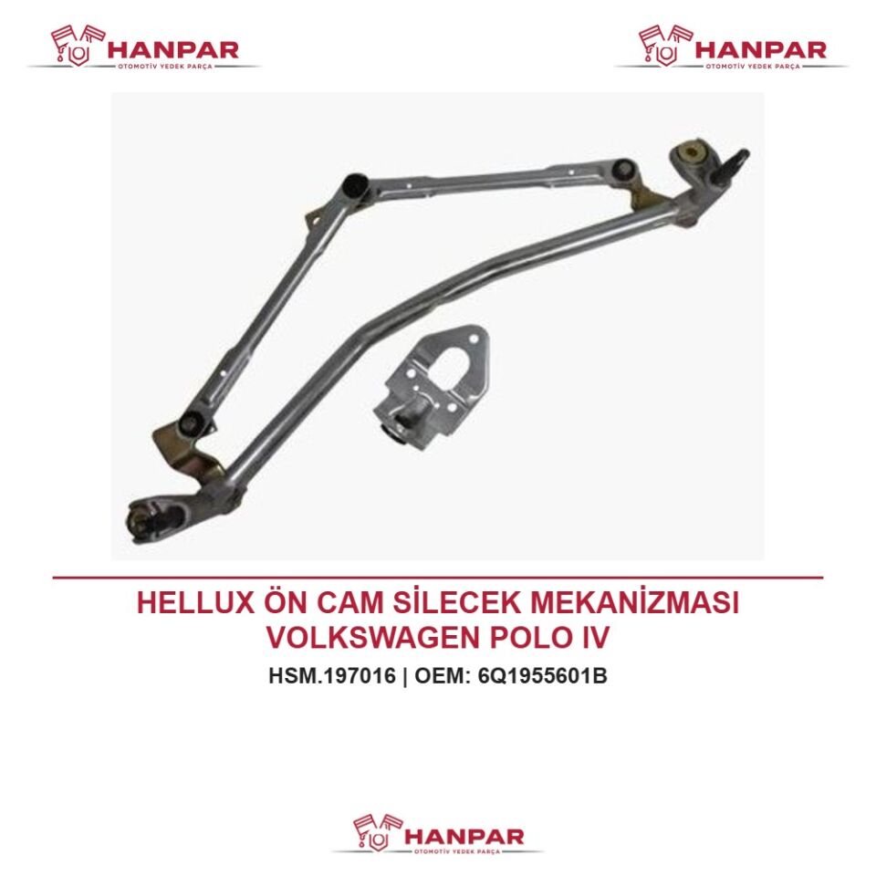 HELLUX ÖN CAM SİLECEK MEKANİZMASI VOLKSWAGEN POLO IV