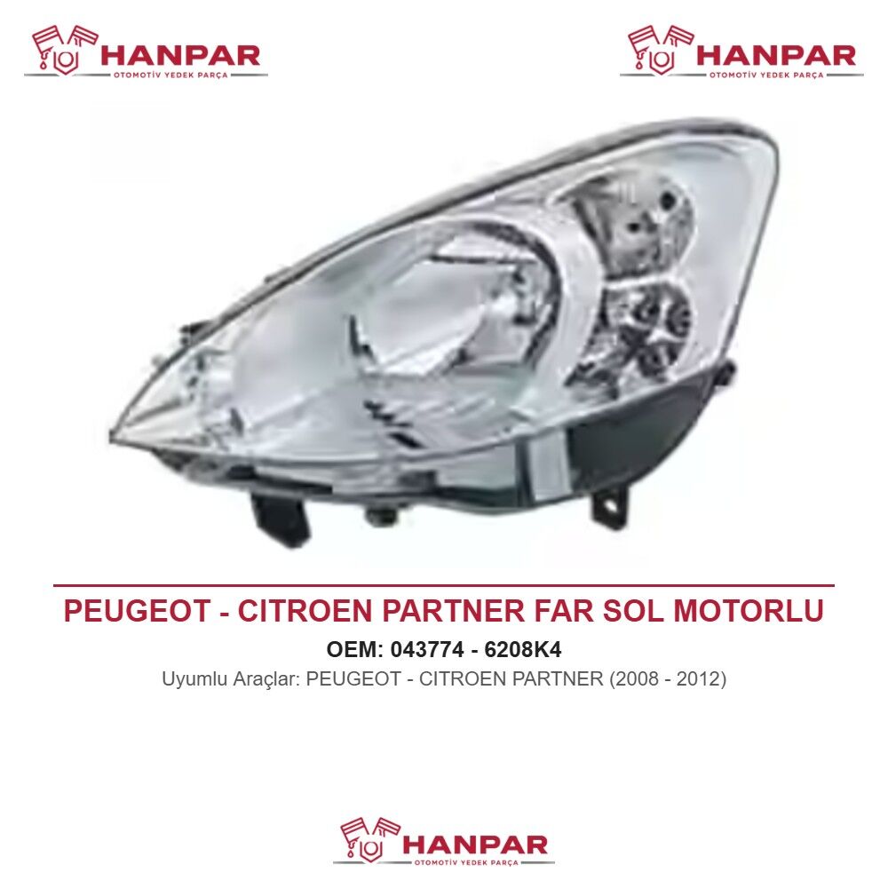PEUGEOT - CITROEN PARTNER FAR SOL MOTORLU (2008-2012)