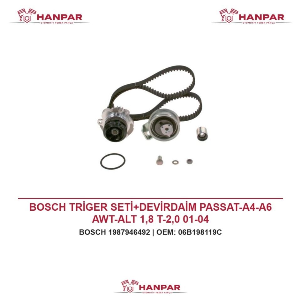 BOSCH TRİGER SETİ+DEVİRDAİM PASSAT-A4-A6 AWT-ALT 1,8 T-2,0 01-04