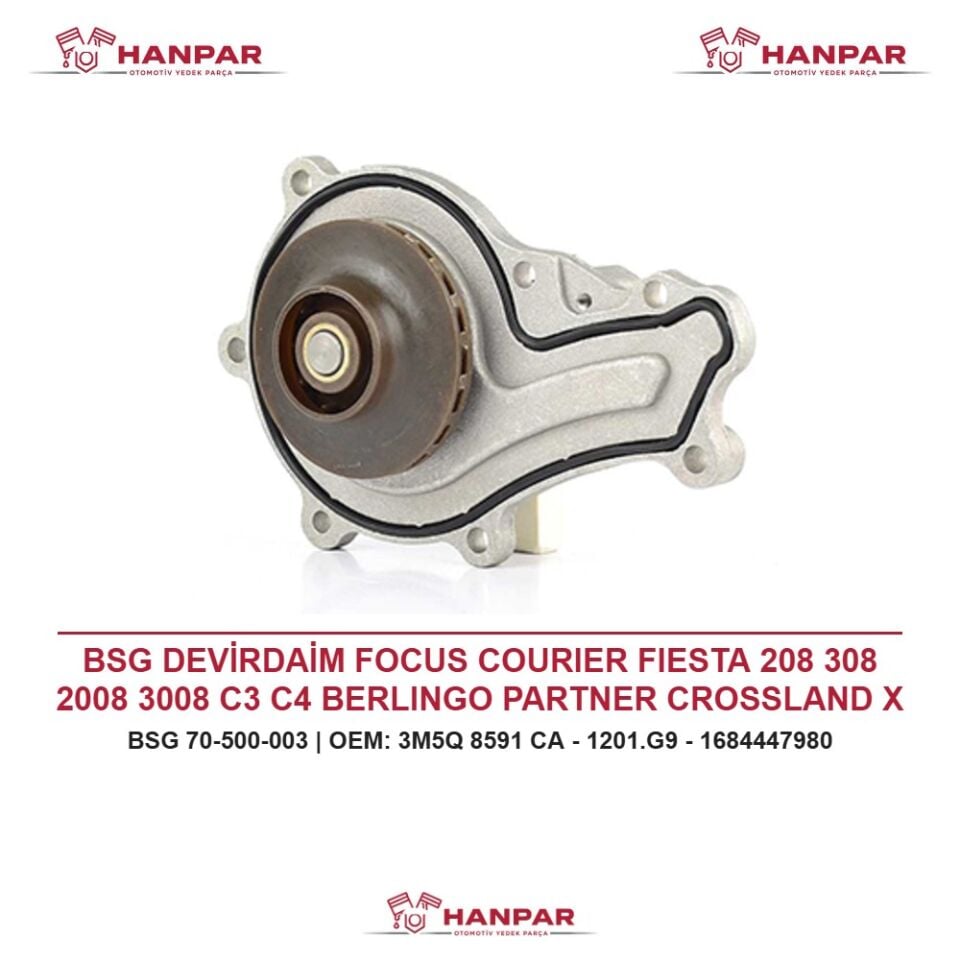 BSG DEVİRDAİM FOCUS COURIER FIESTA 208 308 2008 3008 C3 C4 BERLINGO PARTNER CROSSLAND X COMBO E 1.5 1.6 TDCI HDI 03-