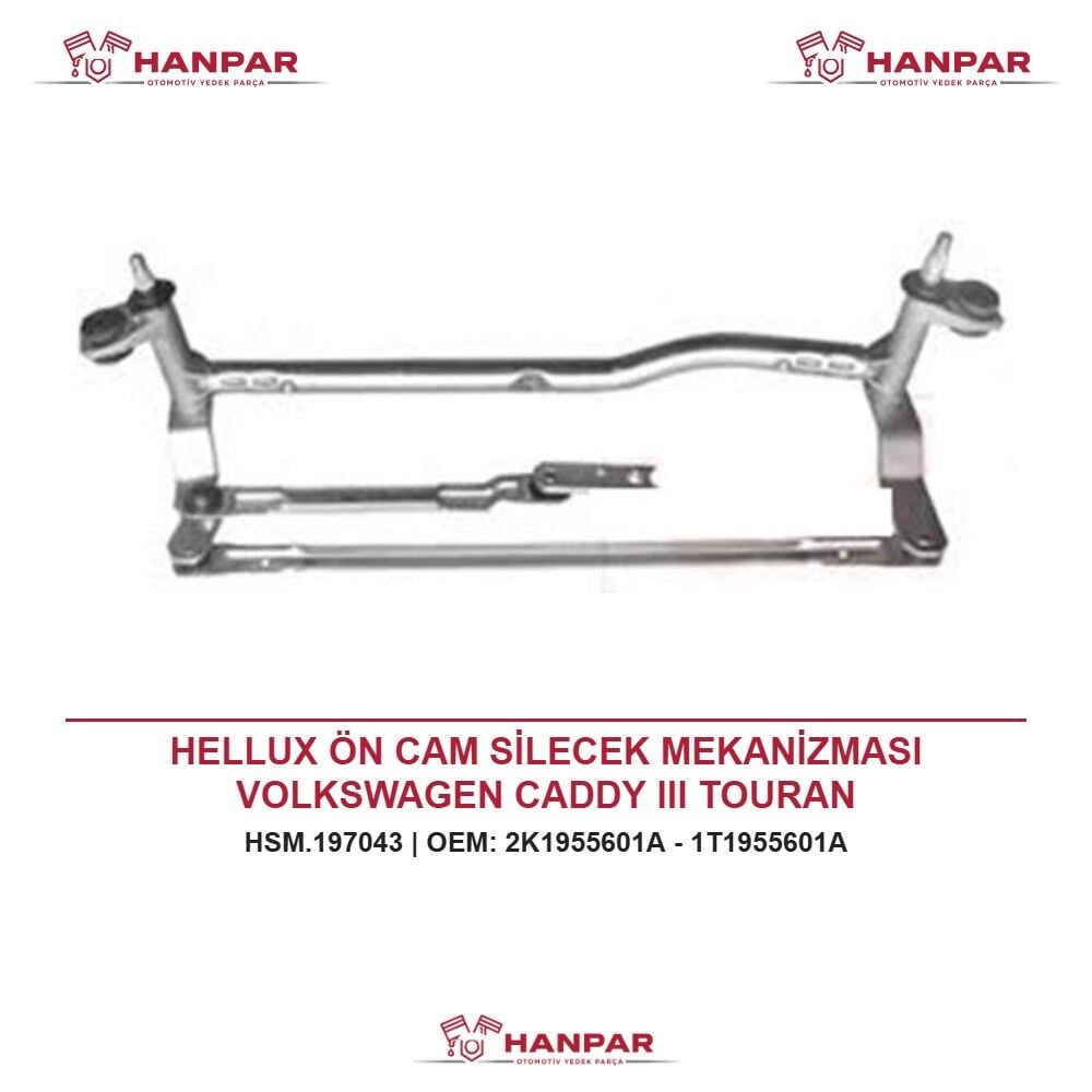 HELLUX ÖN CAM SİLECEK MEKANİZMASI VOLKSWAGEN CADDY III TOURAN