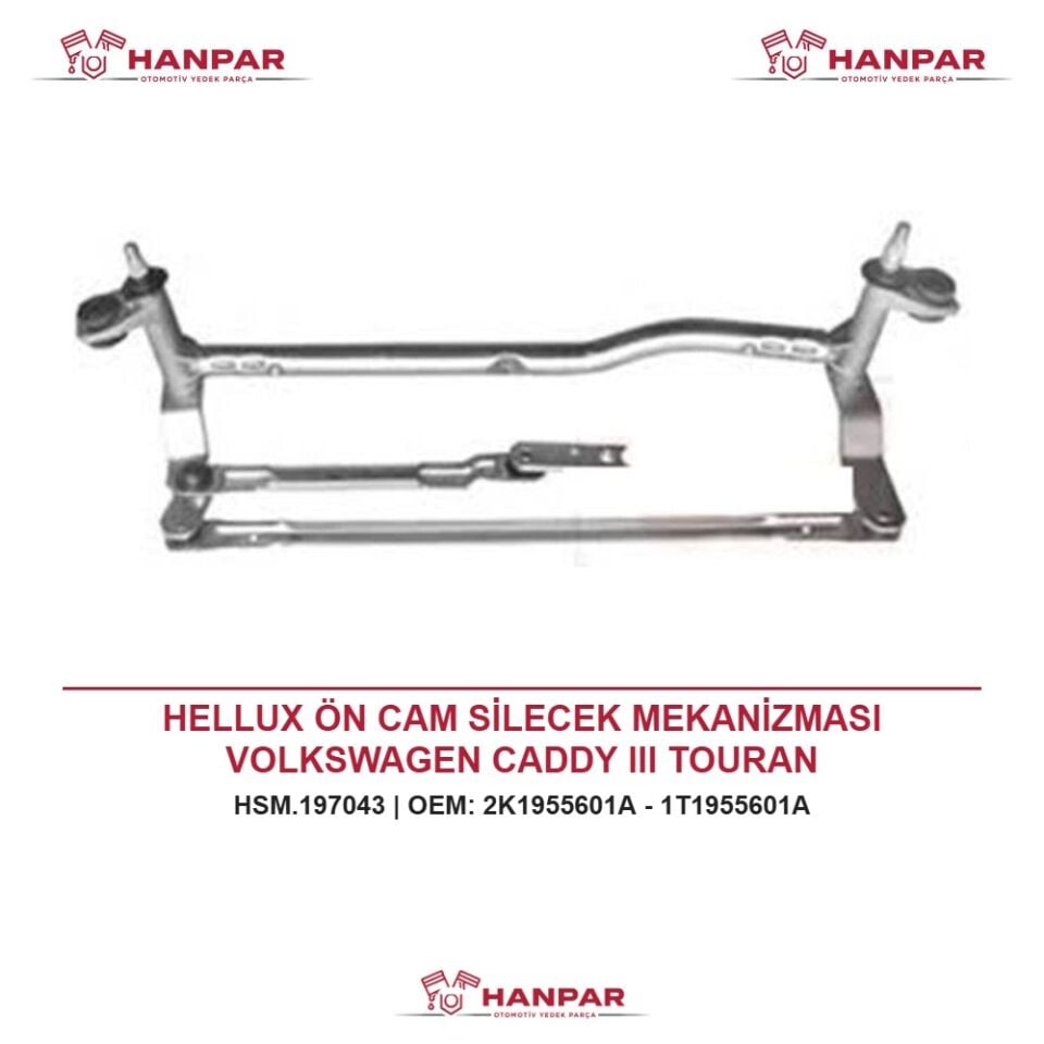 HELLUX ÖN CAM SİLECEK MEKANİZMASI VOLKSWAGEN CADDY III TOURAN