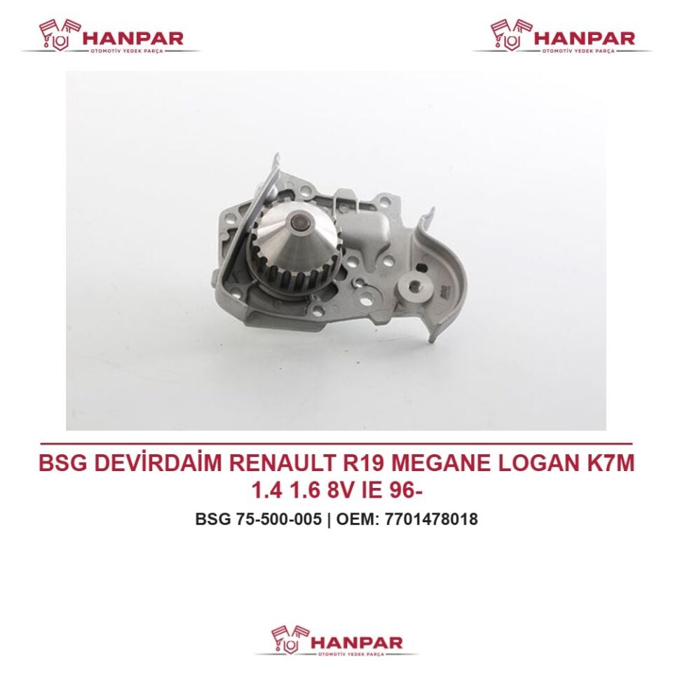 BSG DEVİRDAİM RENAULT R19 MEGANE LOGAN K7M 1.4 1.6 8V IE 96-