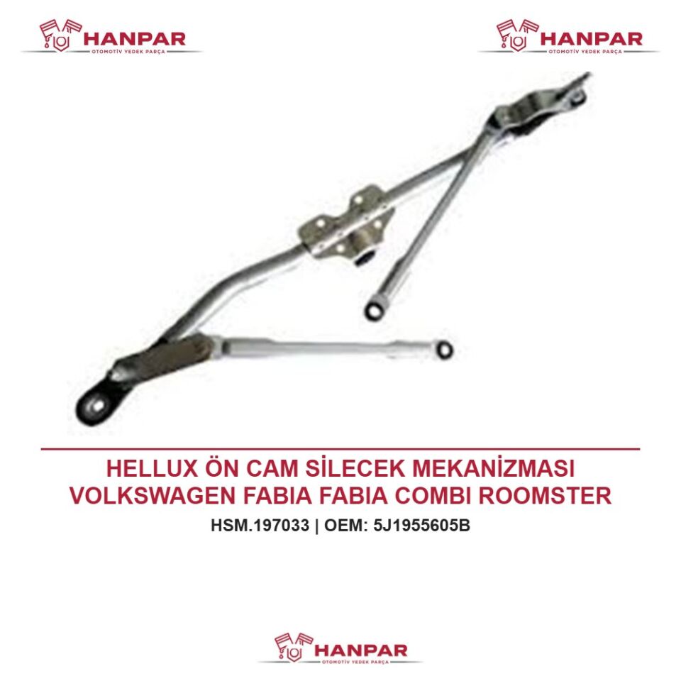 HELLUX ÖN CAM SİLECEK MEKANİZMASI VOLKSWAGEN FABIA FABIA COMBI ROOMSTER
