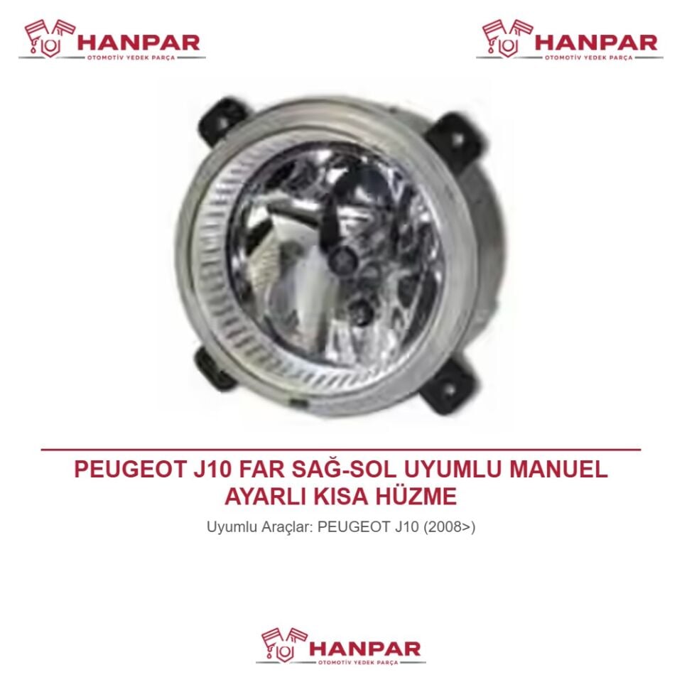 PEUGEOT J10 FAR SAĞ-SOL UYUMLU MANUEL AYARLI KISA HÜZME (2008>)