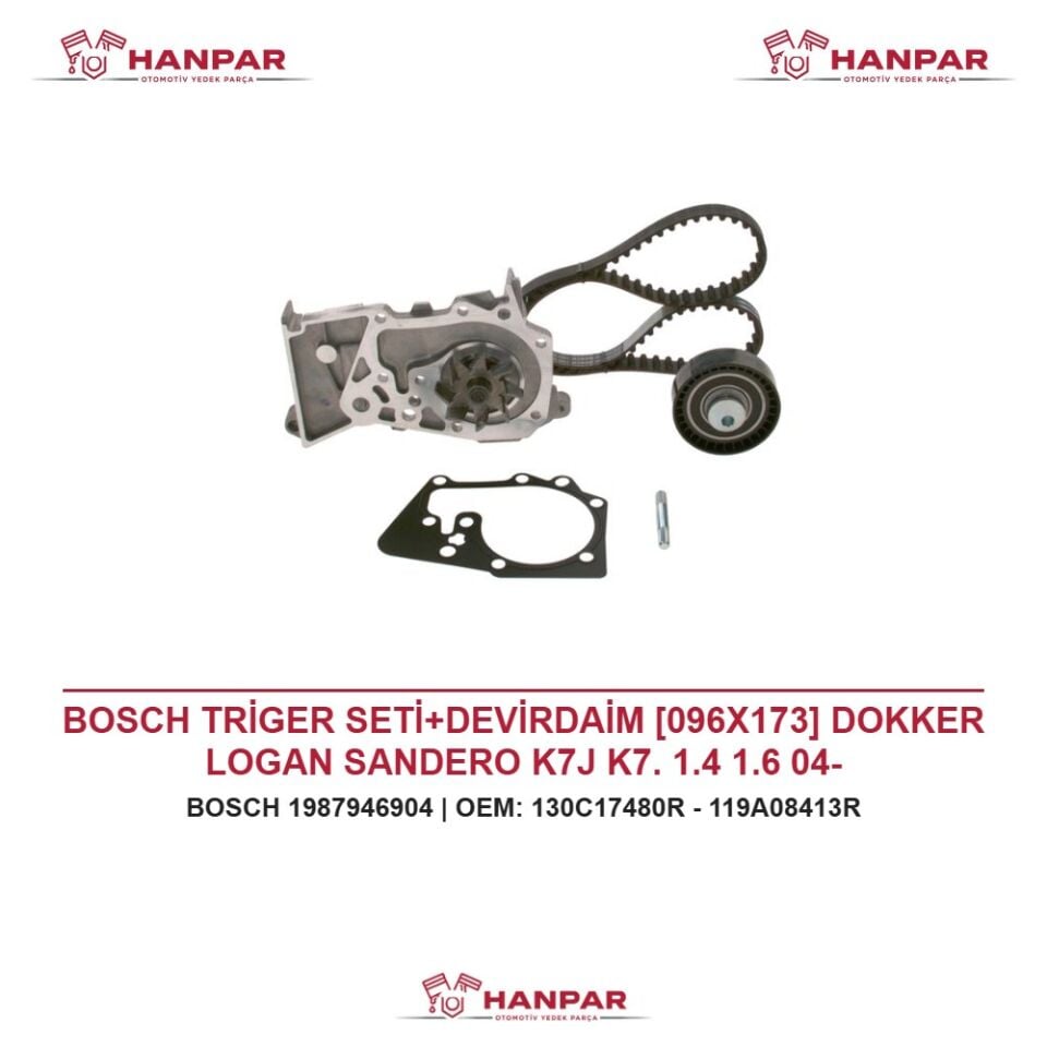 BOSCH TRİGER SETİ+DEVİRDAİM [096X173] DOKKER LOGAN SANDERO K7J K7. 1.4 1.6 04-