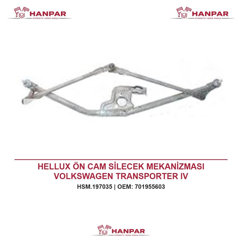 HELLUX ÖN CAM SİLECEK MEKANİZMASI VOLKSWAGEN TRANSPORTER IV