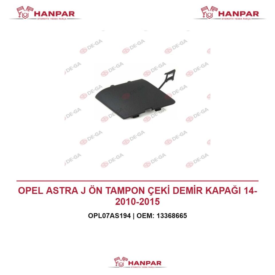 OPEL ASTRA J ÖN TAMPON ÇEKİ DEMİR KAPAĞI 14- 2010-2015