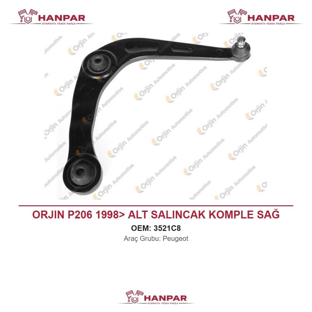 ORJIN P206 1998> ALT SALINCAK KOMPLE SAĞ