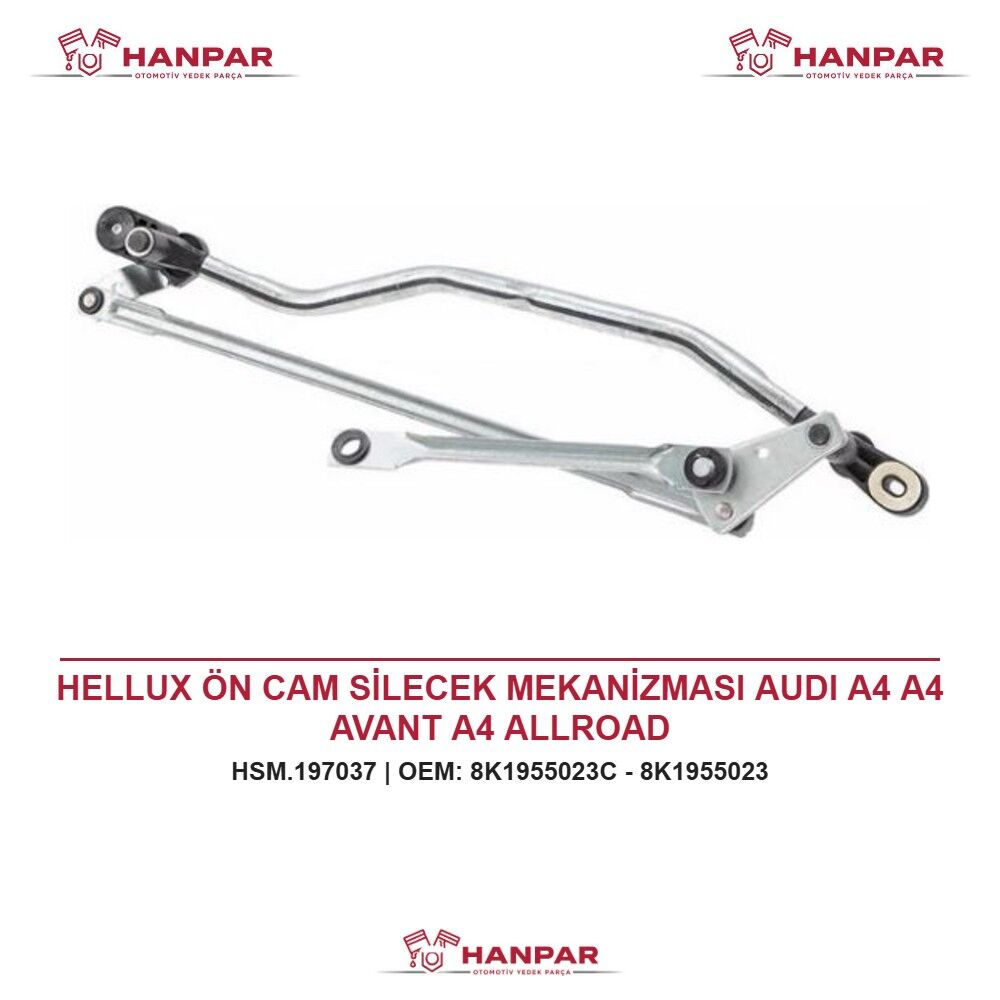HELLUX ÖN CAM SİLECEK MEKANİZMASI AUDI A4 A4 AVANT A4 ALLROAD