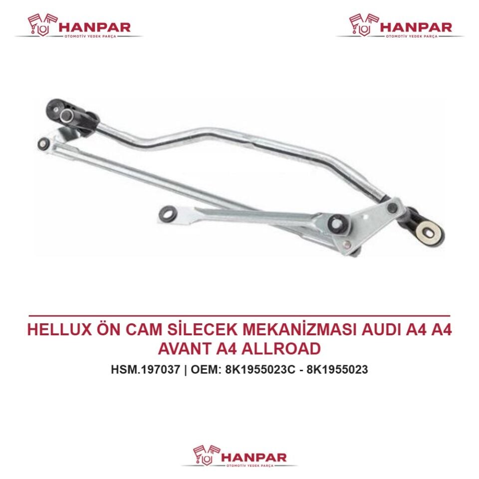 HELLUX ÖN CAM SİLECEK MEKANİZMASI AUDI A4 A4 AVANT A4 ALLROAD