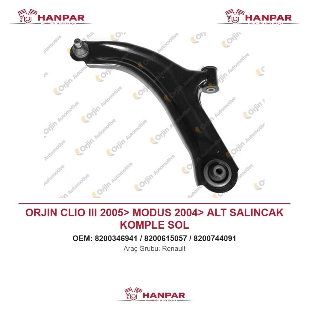 ORJIN CLIO III 2005> MODUS 2004> ALT SALINCAK KOMPLE SOL