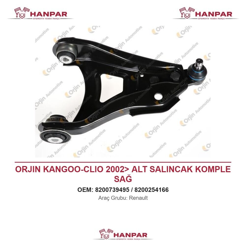 ORJIN KANGOO-CLIO 2002> ALT SALINCAK KOMPLE SAĞ