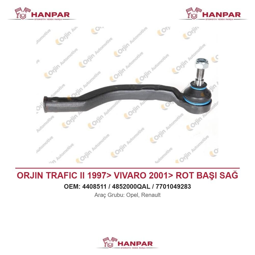 ORJIN TRAFIC II 1997> VIVARO 2001> ROT BAŞI SAĞ
