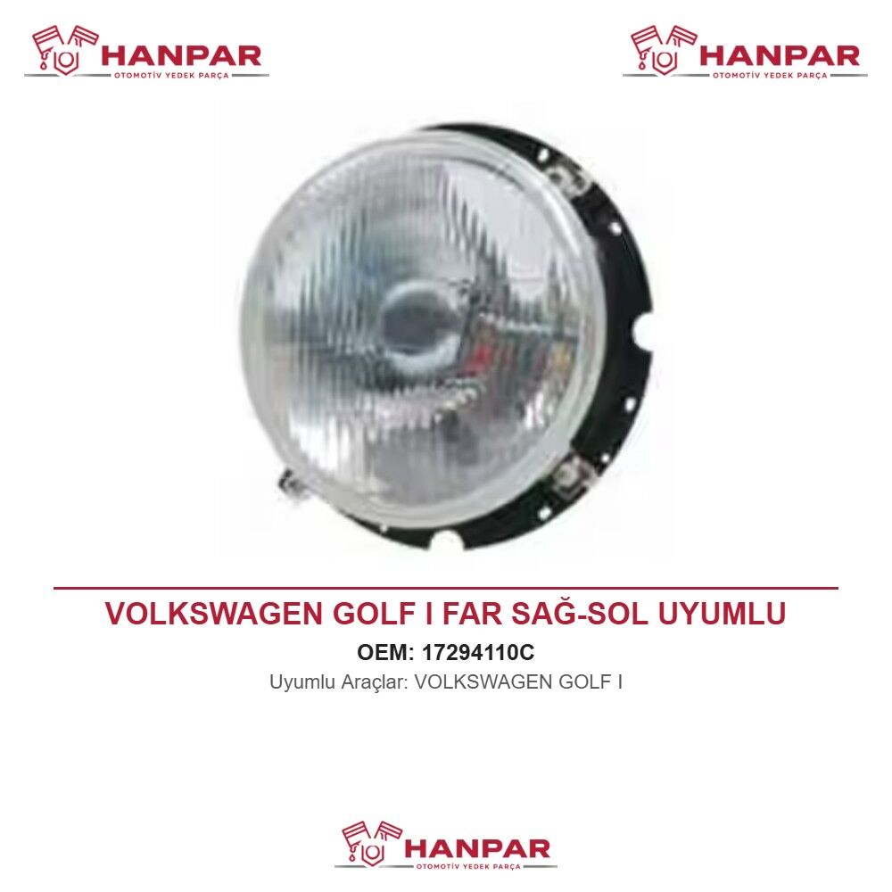 VOLKSWAGEN GOLF I FAR SAĞ-SOL UYUMLU