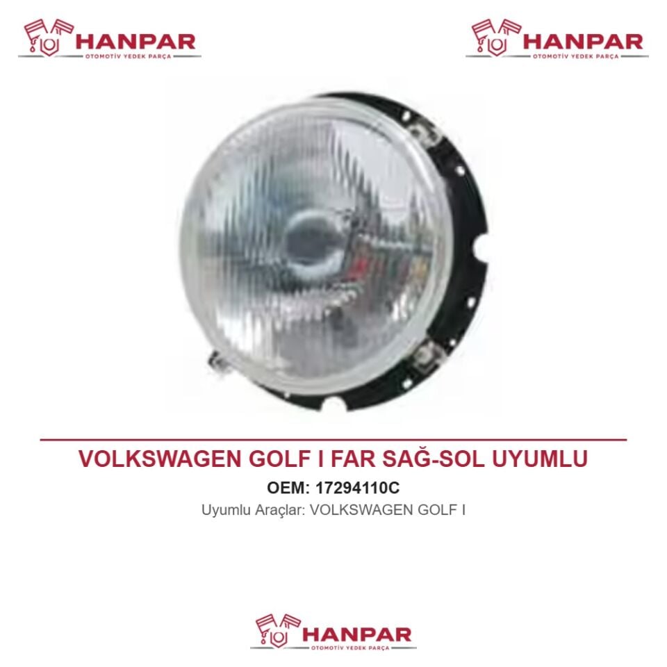 VOLKSWAGEN GOLF I FAR SAĞ-SOL UYUMLU
