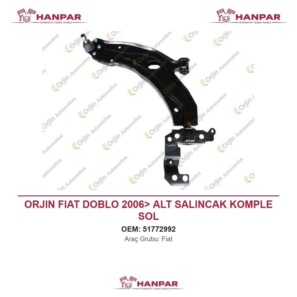 ORJIN FIAT DOBLO 2006> ALT SALINCAK KOMPLE SOL