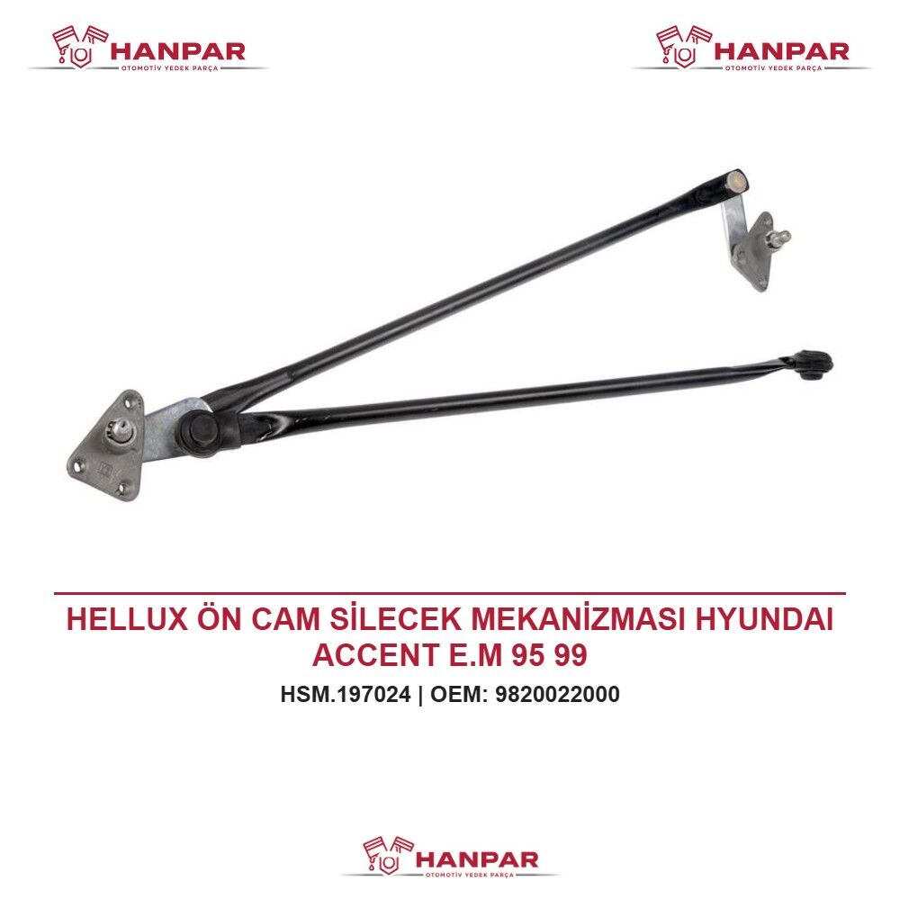 HELLUX ÖN CAM SİLECEK MEKANİZMASI HYUNDAI ACCENT E.M 95 99