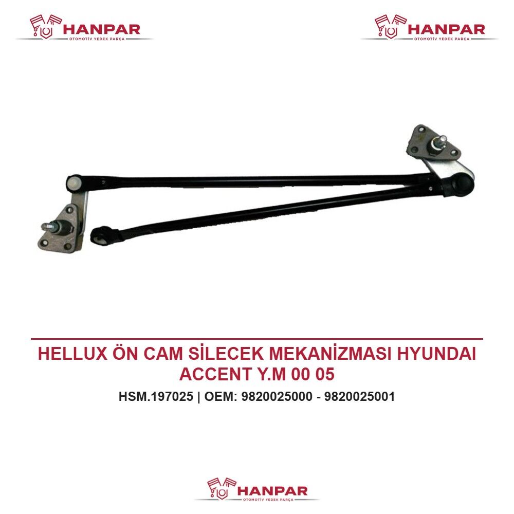 HELLUX ÖN CAM SİLECEK MEKANİZMASI HYUNDAI ACCENT Y.M 00 05
