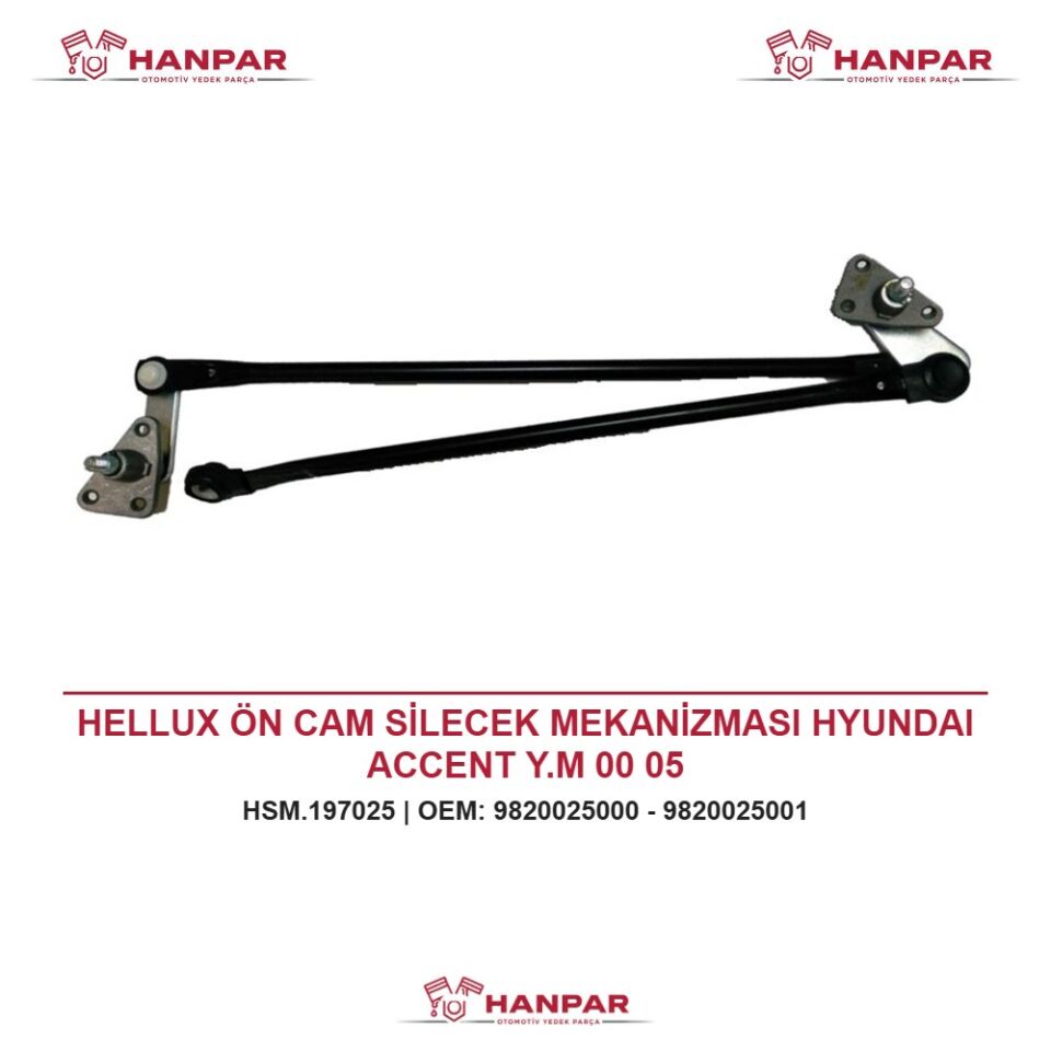HELLUX ÖN CAM SİLECEK MEKANİZMASI HYUNDAI ACCENT Y.M 00 05