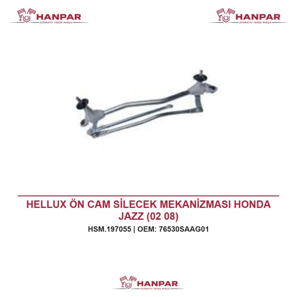 HELLUX ÖN CAM SİLECEK MEKANİZMASI HONDA JAZZ (02 08)