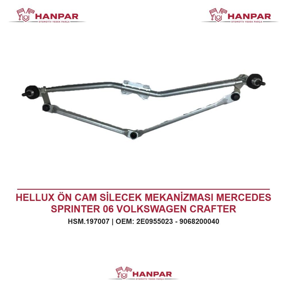 HELLUX ÖN CAM SİLECEK MEKANİZMASI MERCEDES SPRINTER 06 VOLKSWAGEN CRAFTER