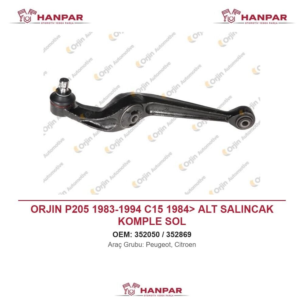 ORJIN P205 1983-1994 C15 1984> ALT SALINCAK KOMPLE SOL