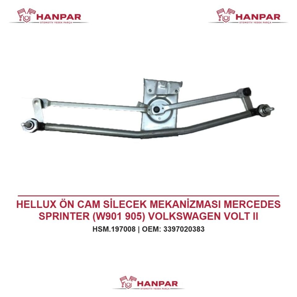 HELLUX ÖN CAM SİLECEK MEKANİZMASI MERCEDES SPRINTER (W901 905) VOLKSWAGEN VOLT II
