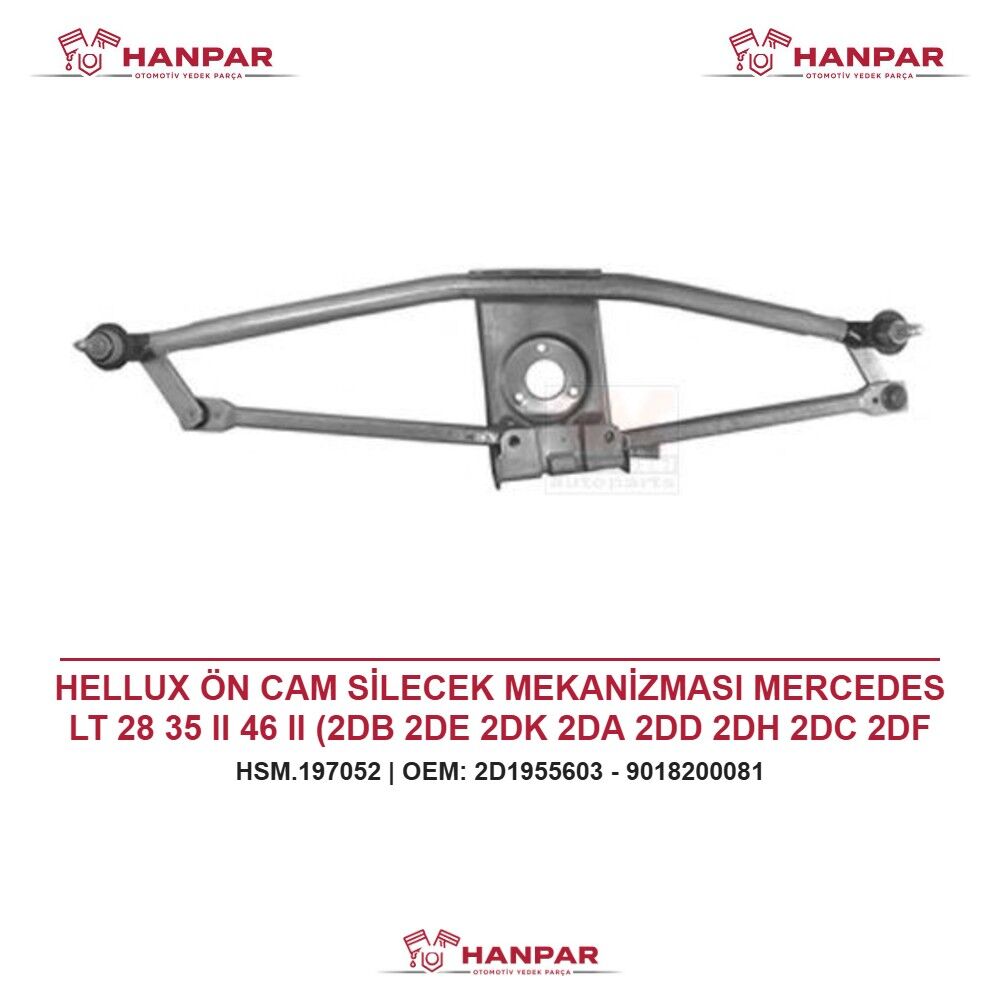 HELLUX ÖN CAM SİLECEK MEKANİZMASI MERCEDES LT 28 35 II 46 II (2DB 2DE 2DK 2DA 2DD 2DH 2DC 2DF 2DG) SPRINTER (901 902 903 904)