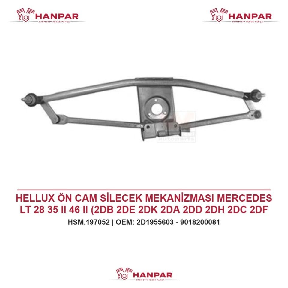 HELLUX ÖN CAM SİLECEK MEKANİZMASI MERCEDES LT 28 35 II 46 II (2DB 2DE 2DK 2DA 2DD 2DH 2DC 2DF 2DG) SPRINTER (901 902 903 904)