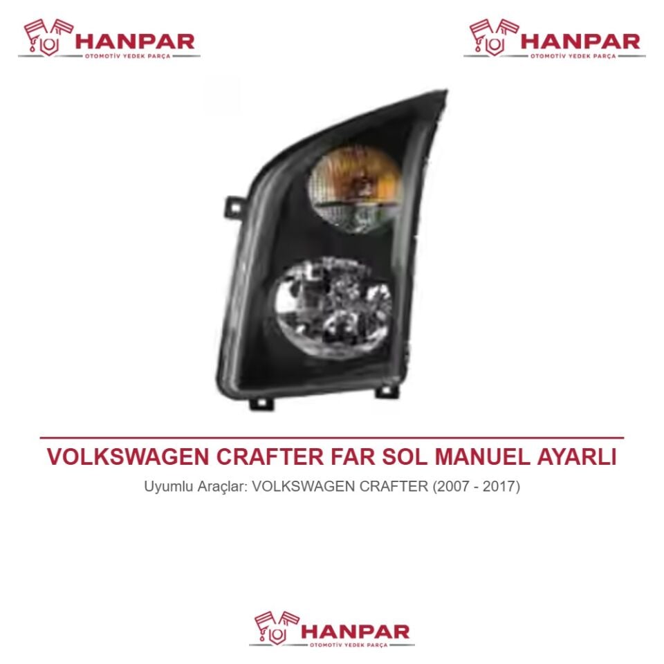 VOLKSWAGEN CRAFTER FAR SOL MANUEL AYARLI (2007-2017)